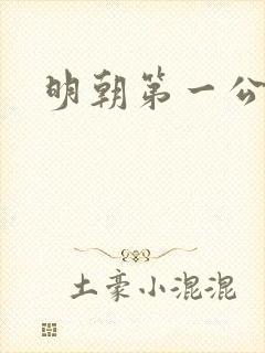 明朝第一公子