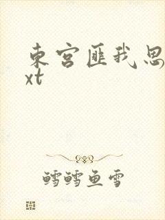 东宫匪我思存txt