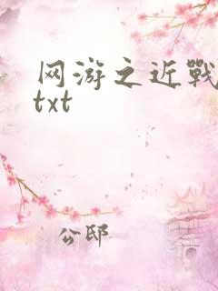 网游之近战法师txt