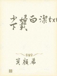 少妇白洁txt下载