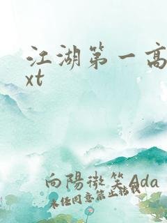 江湖第一高手txt