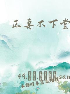 正妻不下堂