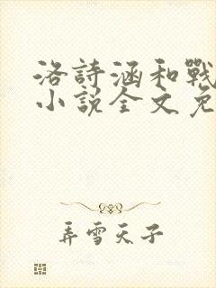 洛诗涵和战寒爵小说全文免费阅读正版笔趣阁