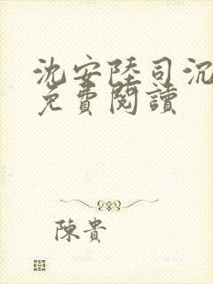 沈安陆司沉小说免费阅读