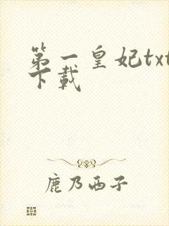 第一皇妃txt下载