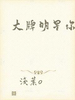 大牌明星你站住