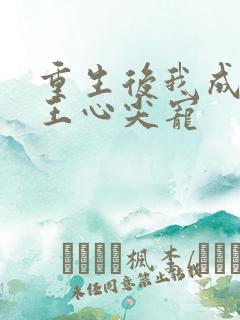 重生后我成了傻王心尖宠