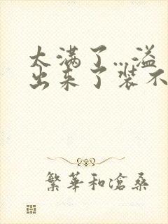 太满了...溢出来了装不下了