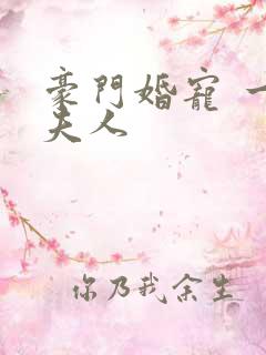 豪门婚宠 一品夫人