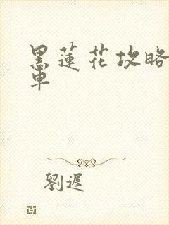 黑莲花攻略手册车