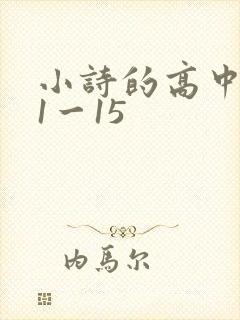 小诗的高中日记1一15