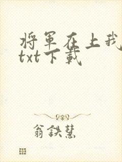 将军在上我在下txt下载