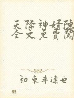 天降神婿陈黄皮全文免费阅读