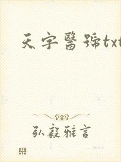 天字医号txt