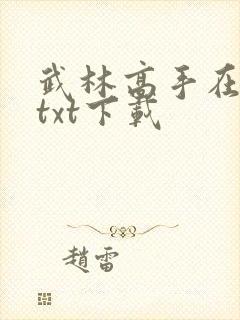 武林高手在校园txt下载