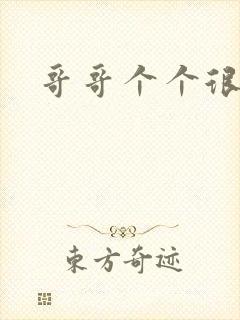 哥哥个个很狂野