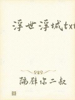 浮世浮城txt