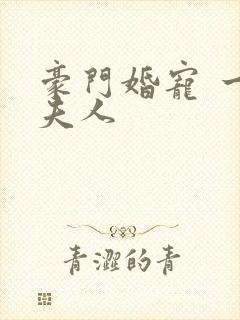 豪门婚宠 一品夫人