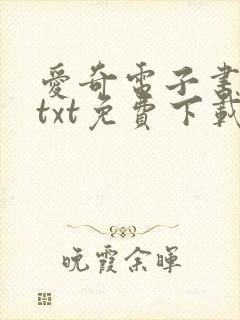 爱奇电子书下载txt免费下载