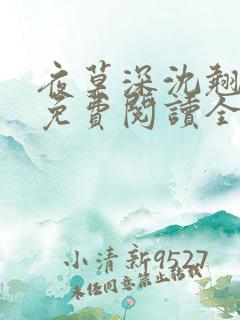 夜莫深沈翘全文免费阅读全文无弹窗莫