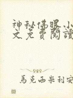神秘佛眼小说全文免费阅读