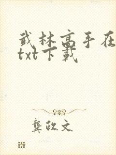 武林高手在校园txt下载