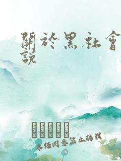 关于黑社会的小说