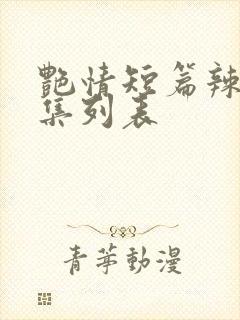 艳情短篇辣文合集列表