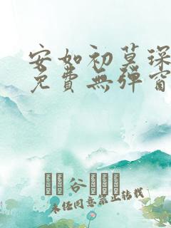 安如初莫琛全文免费无弹窗