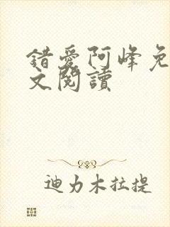 错爱阿峰免费全文阅读