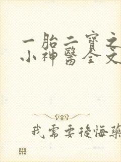 一胎二宝之弃妃小神医全文免费阅读