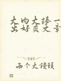 大肉大捧一进一出好爽文章
