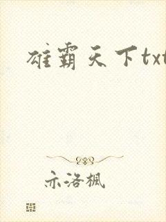 雄霸天下txt
