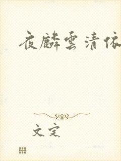 夜麟云清依小说