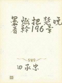 墨燃把楚晚宁按着干196章