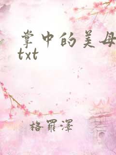 掌中的美母版主txt