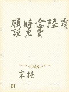 顾时念陆霆骁小说免费