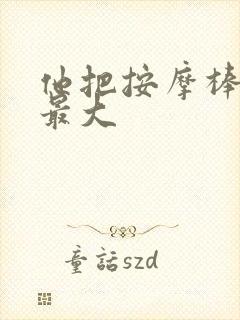 他把按摩棒开到最大