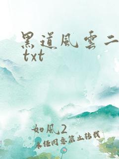 黑道风云二十年 txt