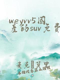 weyvv5国产的suv免费
