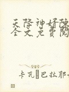 天降神婿陈黄皮全文免费阅读