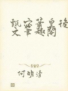 甄宓萧皇后高干文笔趣阁