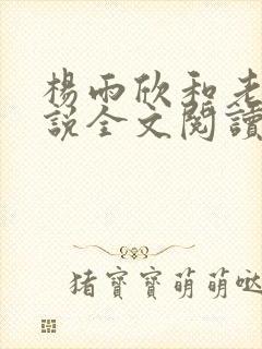 杨雨欣和老周小说全文阅读
