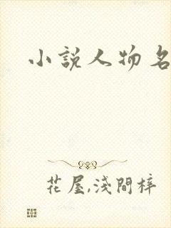 小说人物名
