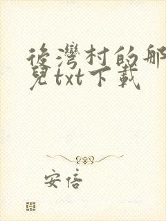 后湾村的那些事儿txt下载