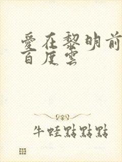 爱在黎明前降落百度云