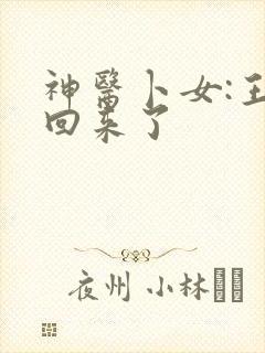 神医卜女:王妃回来了