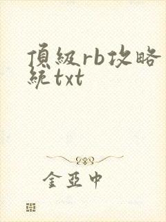顶级rb攻略系统txt