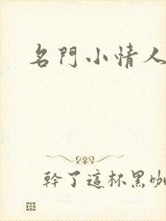 名门小情人