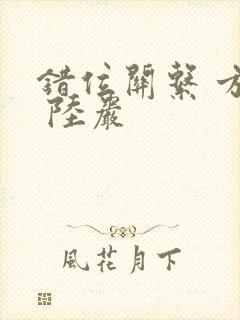 错位关系 方糖 陆岩